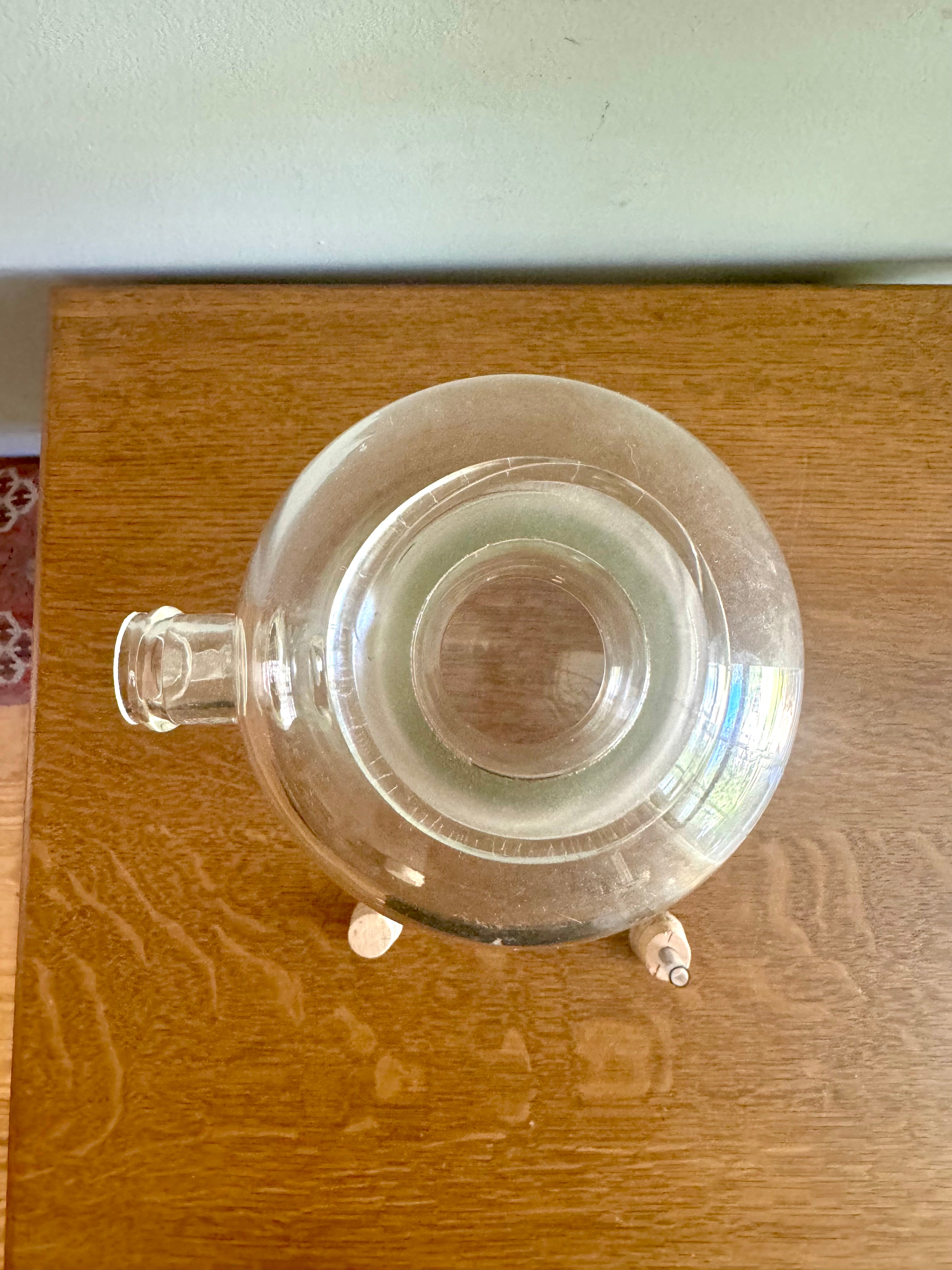 Vintage Large Chemistry Bottle | Large Laboratory Glass Flask | Unique 4 Spout Scientific Bottle | Large Glass Beaker | Vintage Chemistry