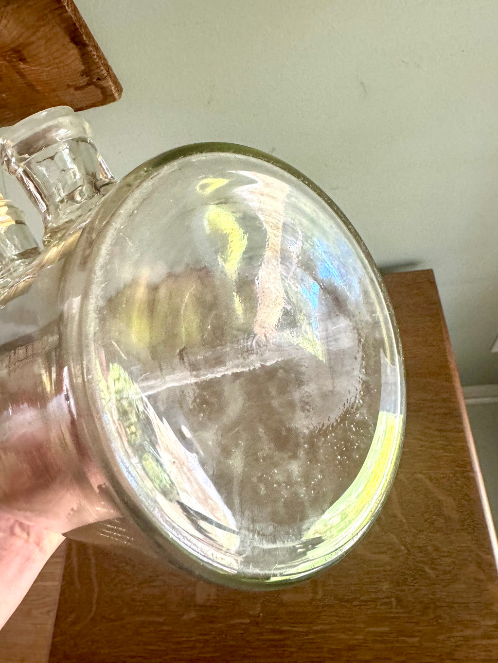 Vintage Large Chemistry Bottle | Large Laboratory Glass Flask | Unique 4 Spout Scientific Bottle | Large Glass Beaker | Vintage Chemistry