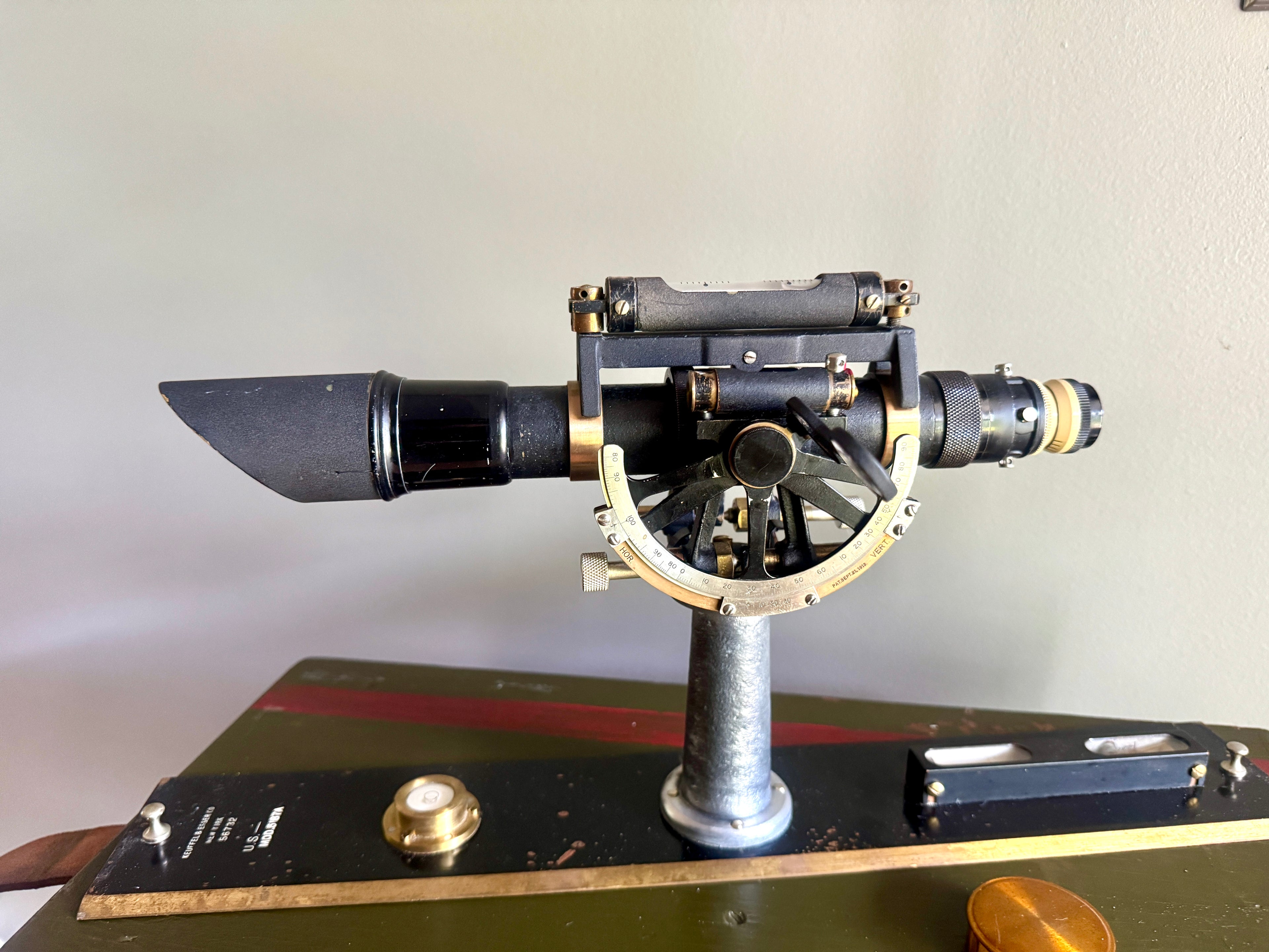 Keuffel & Esser Co. Geo Survey Alidade ~ Model No. 5187A in Original Box ~ US Military Surveying Transit