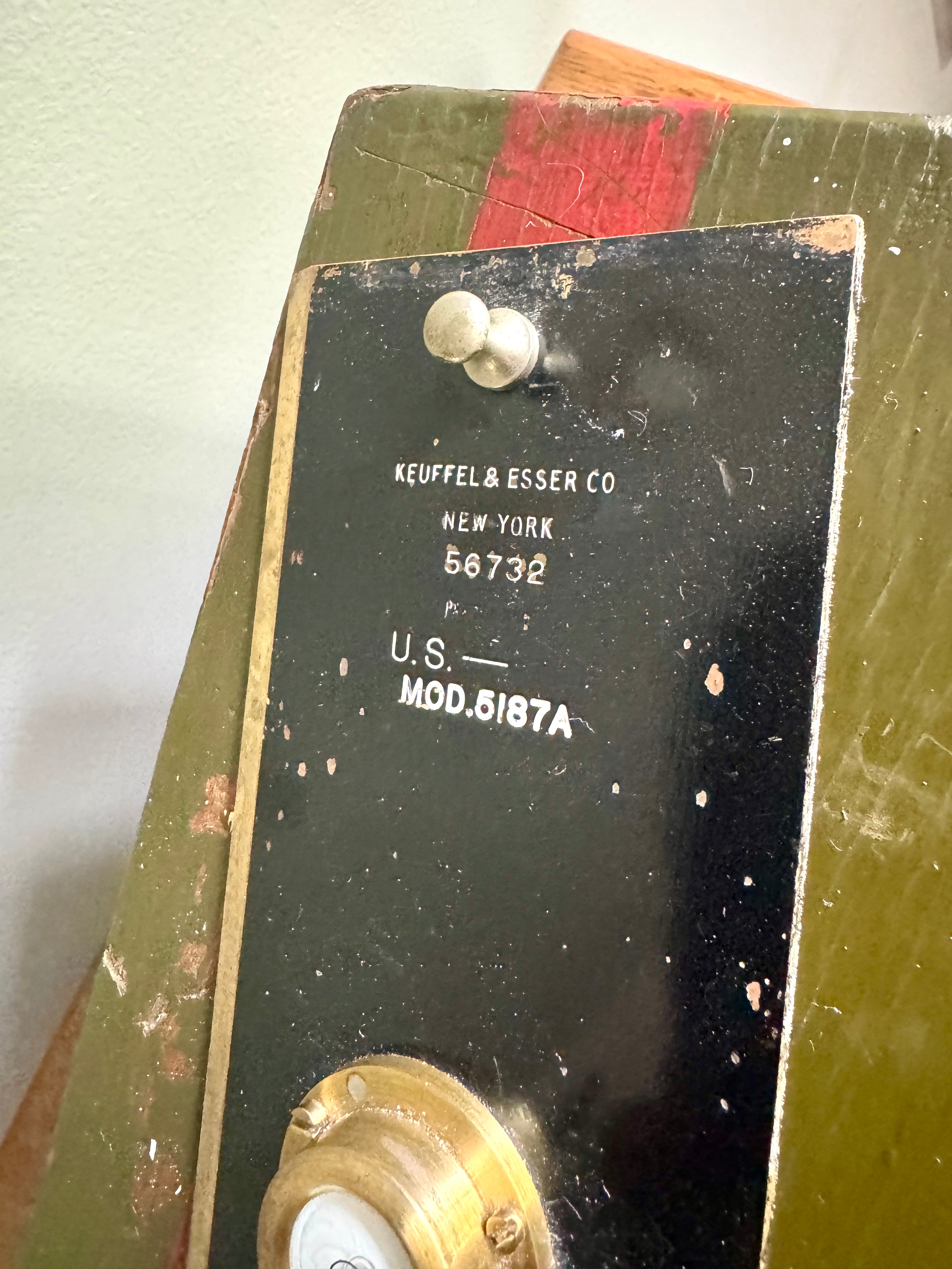 Keuffel & Esser Co. Geo Survey Alidade ~ Model No. 5187A in Original Box ~ US Military Surveying Transit