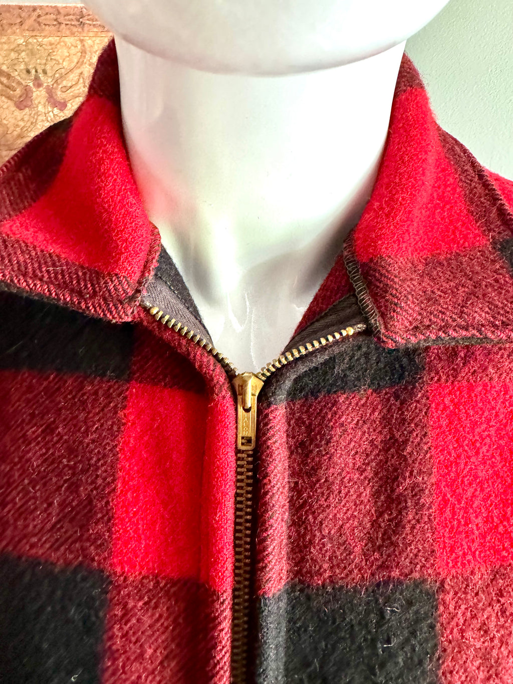 Vintage 50's Woolrich Wool Coat | Woolrich Hunting Jacket | Woolrich 124 Plaid Wool Blend Jacket | Buffalo Plaid Jacket | Made In USA