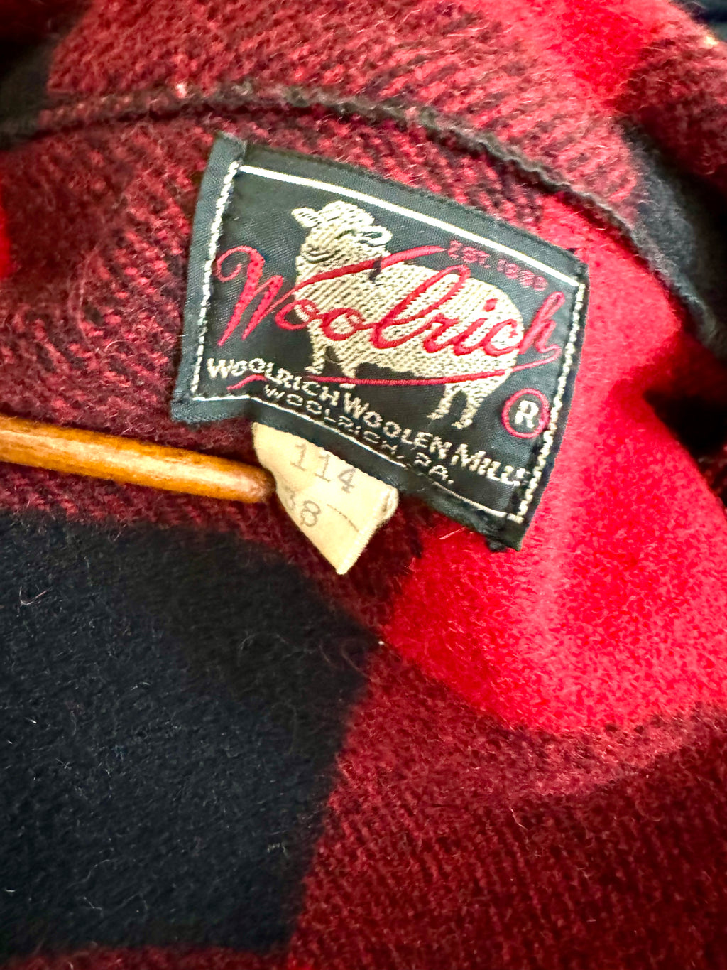 Vintage 50's Woolrich Wool Coat | Woolrich Hunting Jacket | Woolrich 124 Plaid Wool Blend Jacket | Buffalo Plaid Jacket | Made In USA