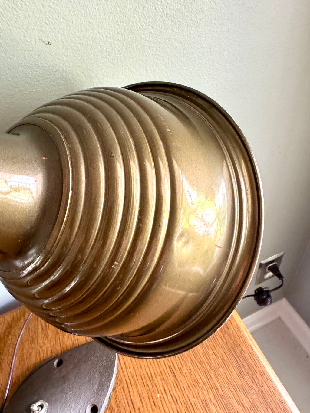 Mid Century Swivelier Co. Industrial Gooseneck Desk Lamp Work Light with Cast Iron Base