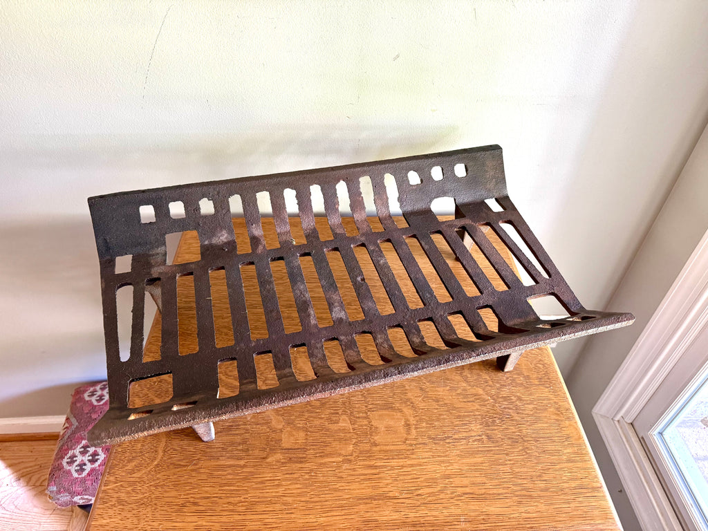 Vintage Vestal MFG. Fireplace Grate | Vestal 324ML Cast Iron Fireplace Grate | Rustic Cast Iron Fireplace Grate