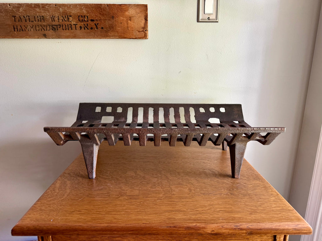 Vintage Vestal MFG. Fireplace Grate | Vestal 324ML Cast Iron Fireplace Grate | Rustic Cast Iron Fireplace Grate