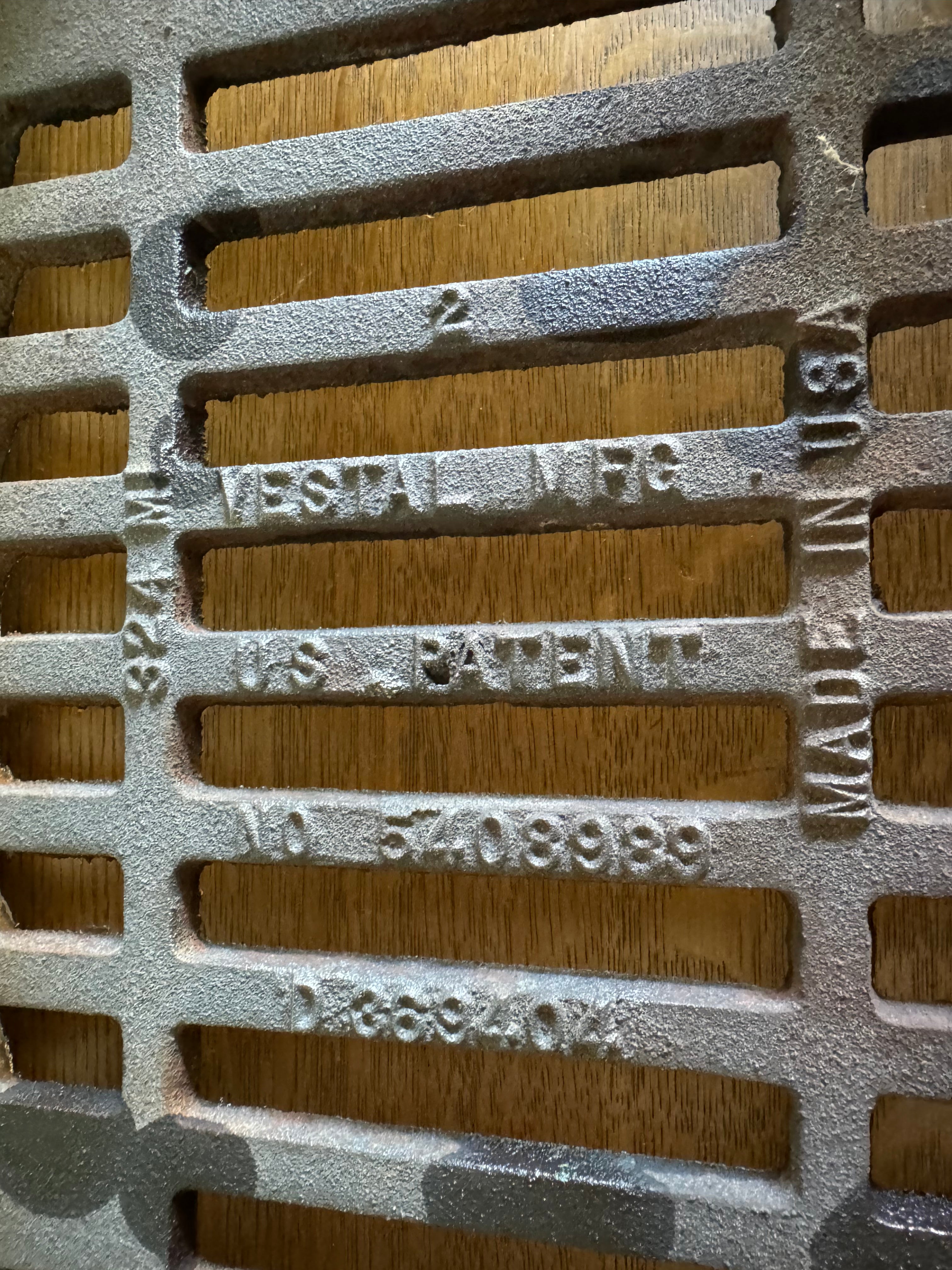 Vintage Vestal MFG. Fireplace Grate | Vestal 324ML Cast Iron Fireplace Grate | Rustic Cast Iron Fireplace Grate