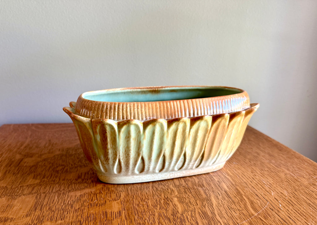Vtg Red Wing Pottery Planter Hyacinth Leaves Model 751 Mid Century Modern Pottery