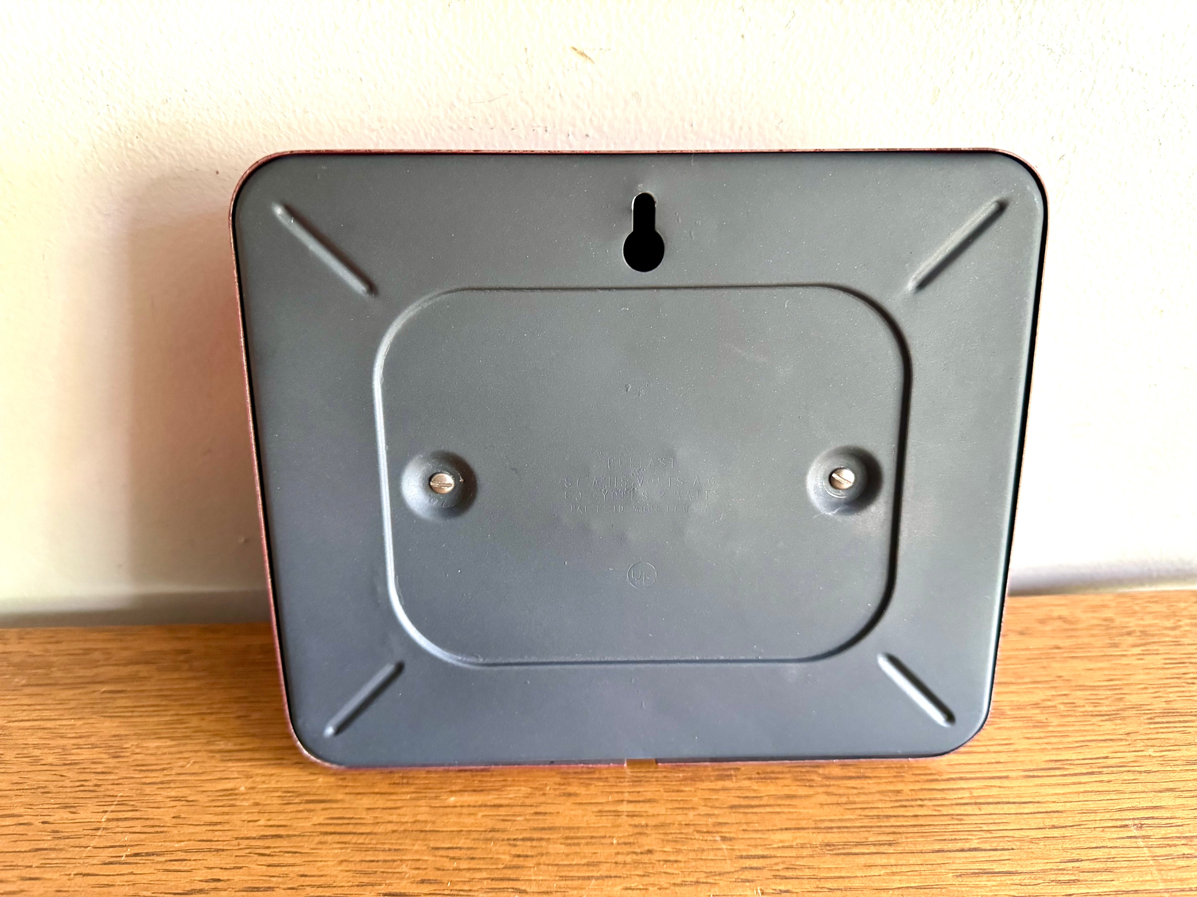 Vintage 1930's Red Westclox Quartz Converted Wall Clock | MCM Belfast Kitchen Clock | Art Deco Red Battery Operated Wall Clock