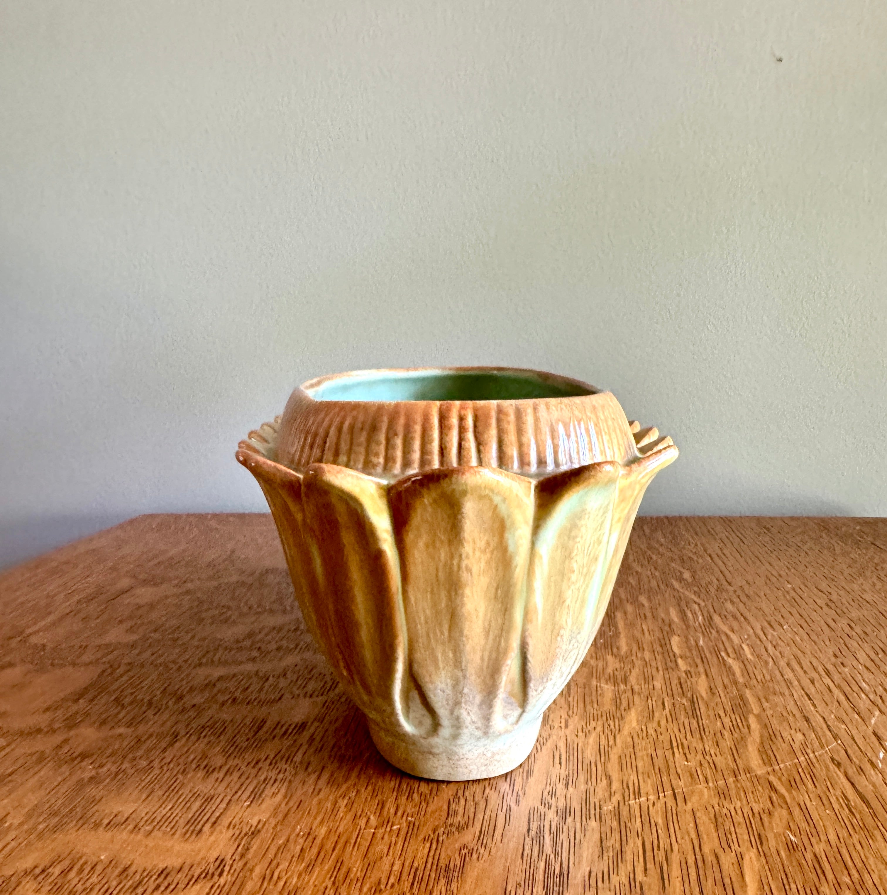 Vtg Red Wing Pottery Planter Hyacinth Leaves Model 751 Mid Century Modern Pottery