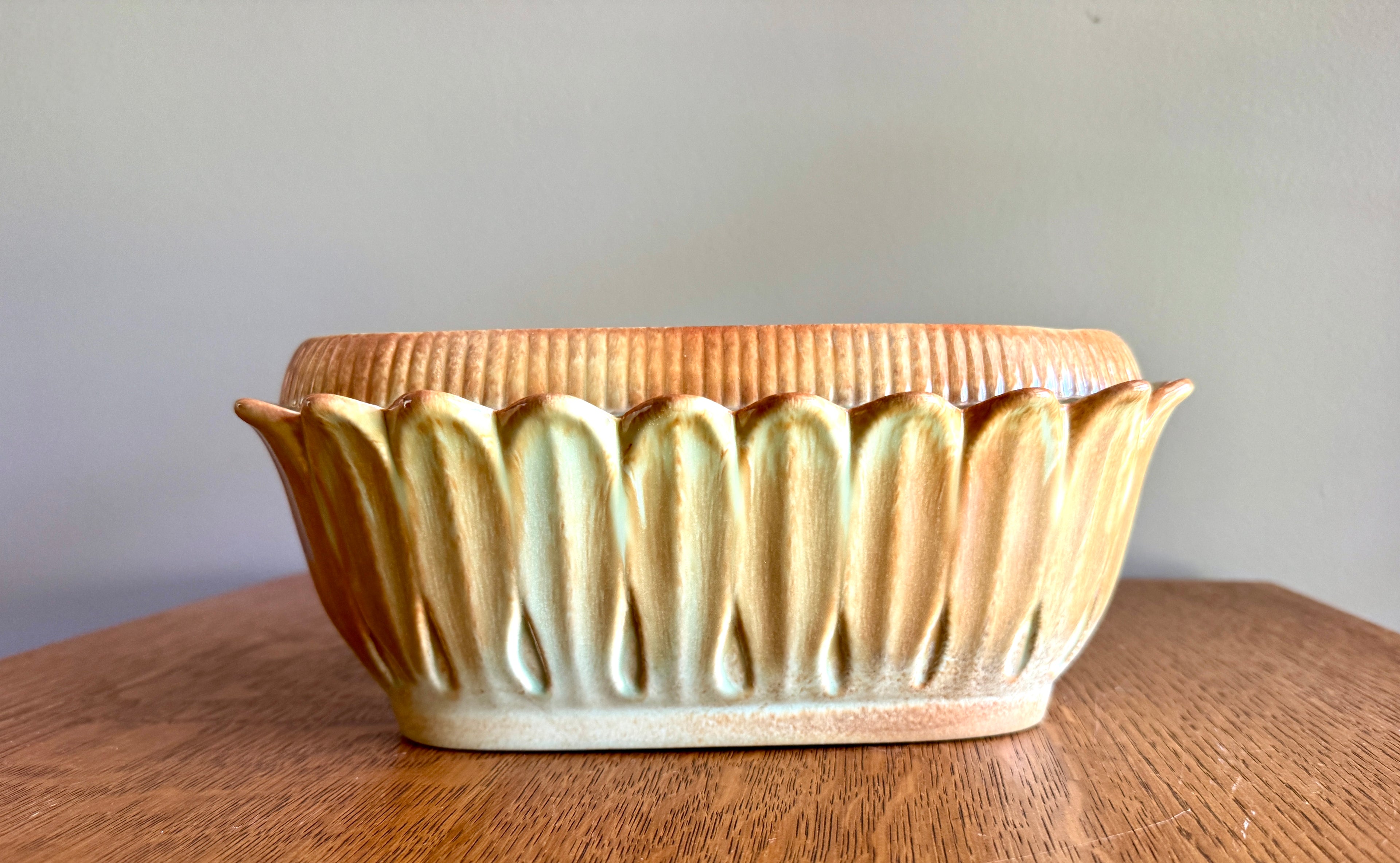 Vtg Red Wing Pottery Planter Hyacinth Leaves Model 751 Mid Century Modern Pottery