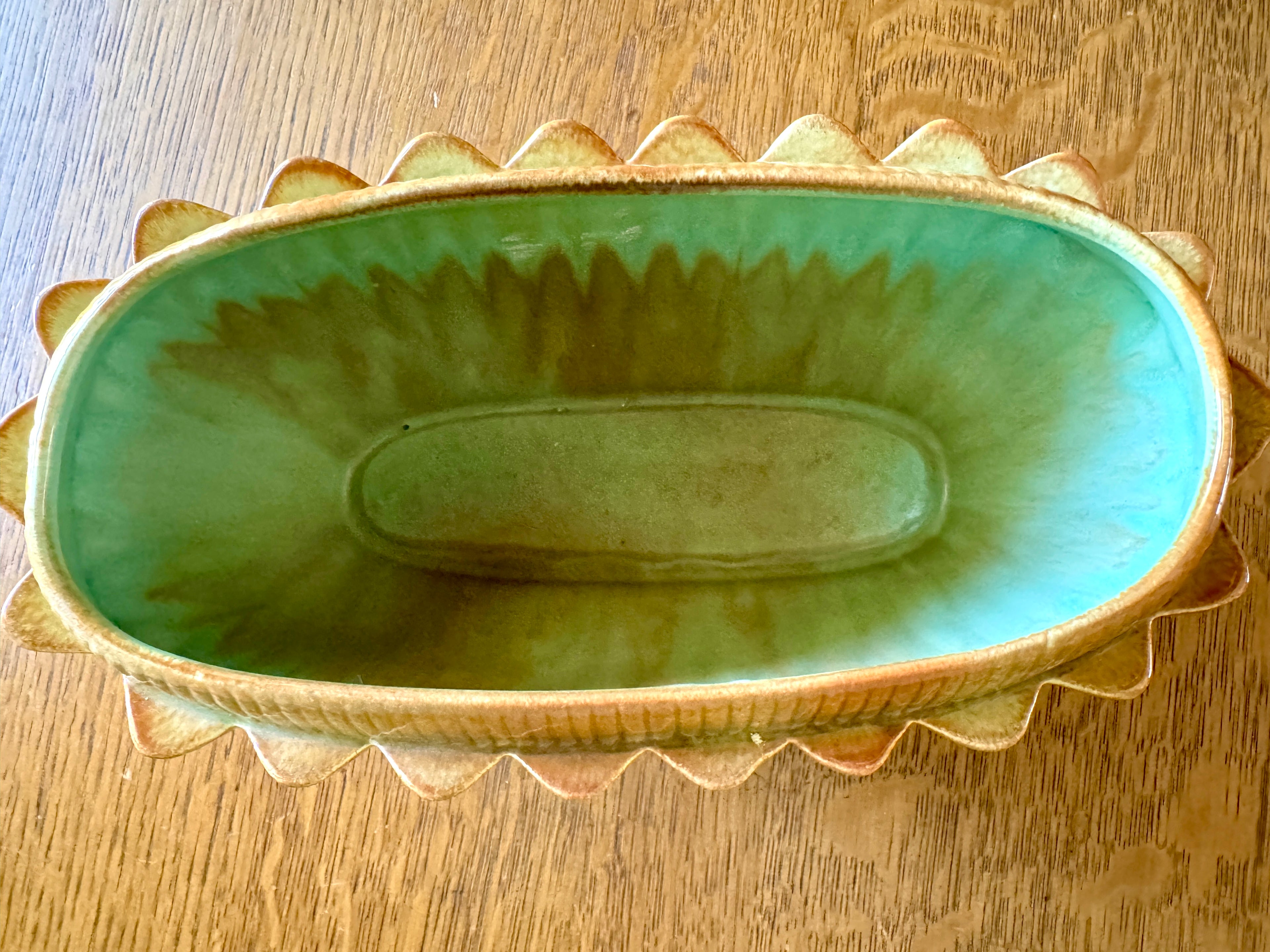 Vtg Red Wing Pottery Planter Hyacinth Leaves Model 751 Mid Century Modern Pottery
