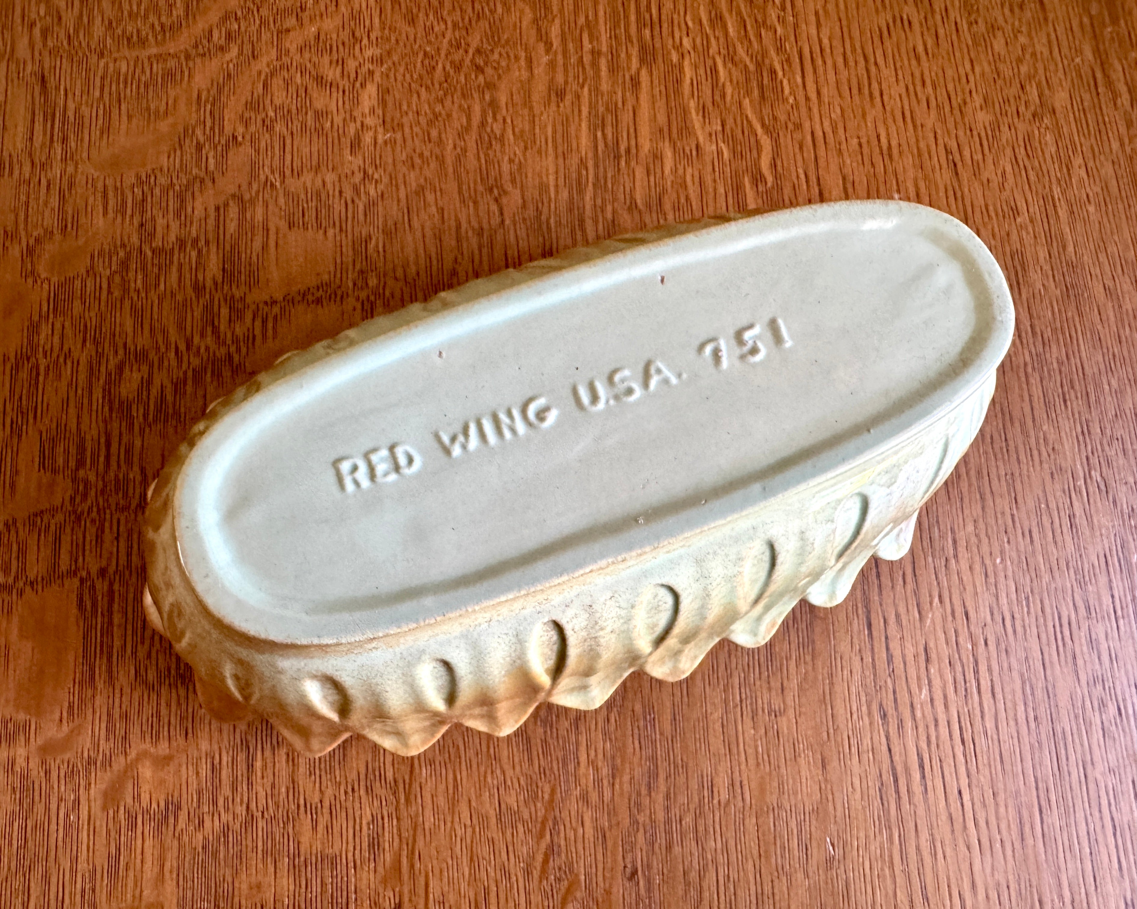 Vtg Red Wing Pottery Planter Hyacinth Leaves Model 751 Mid Century Modern Pottery