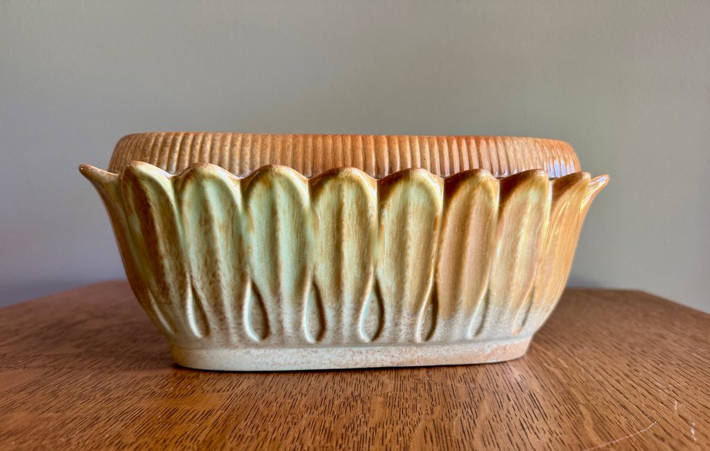 Vtg Red Wing Pottery Planter Hyacinth Leaves Model 751 Mid Century Modern Pottery