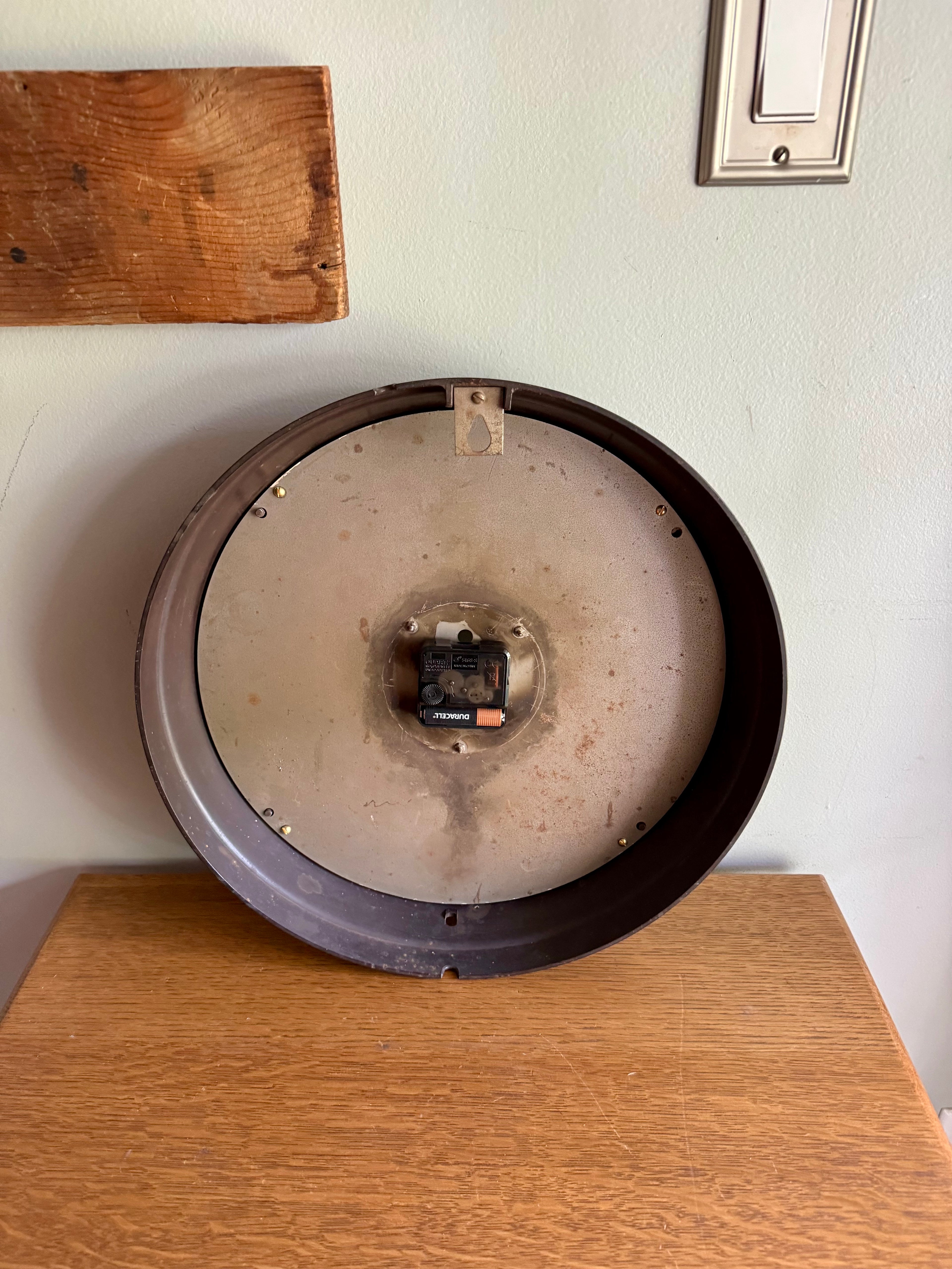 Battery Powered General Electric Wall Clock | Classic Industrial Wall Clock| Rustic School Wall Clock | 12" Bubble Glass Clock | GE Wall Clock