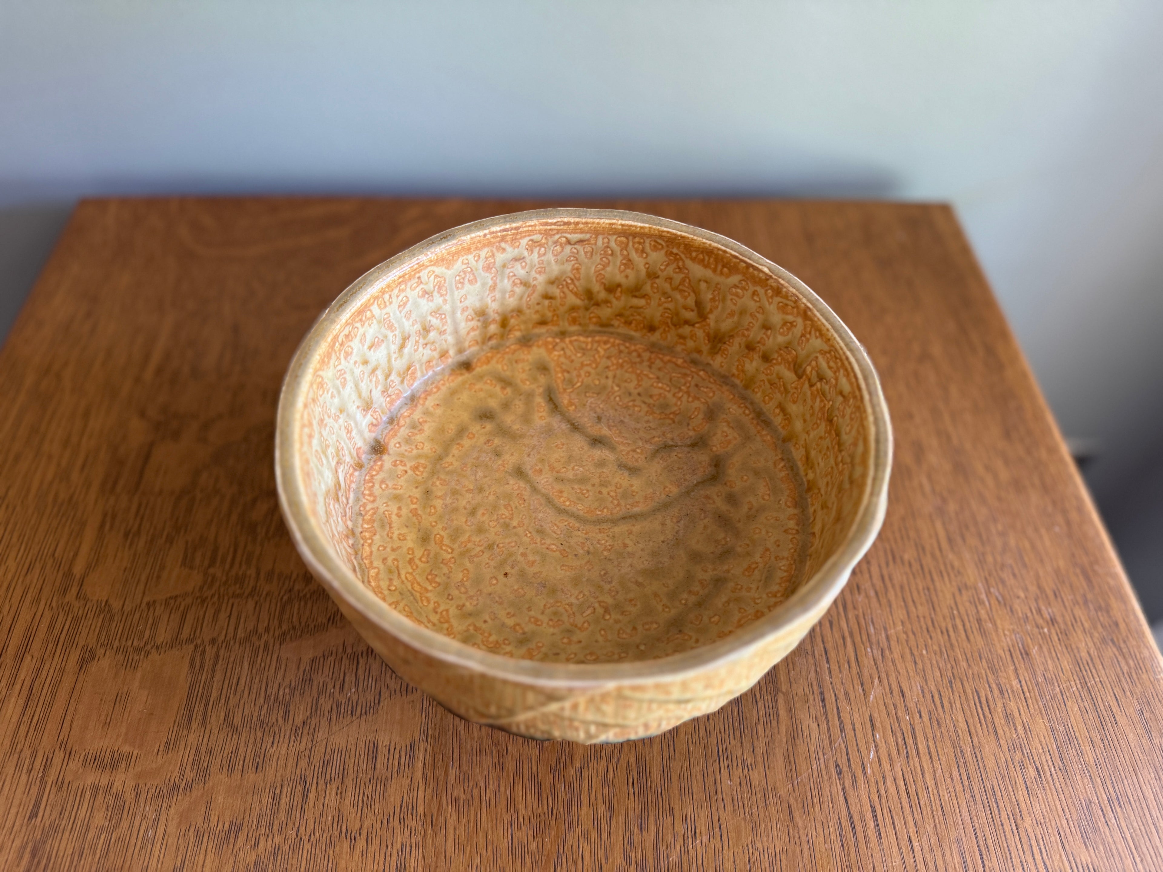 Mid Century Studio Pottery Planter with Lattice Pattern ~ MCM Studio Pottery Dish