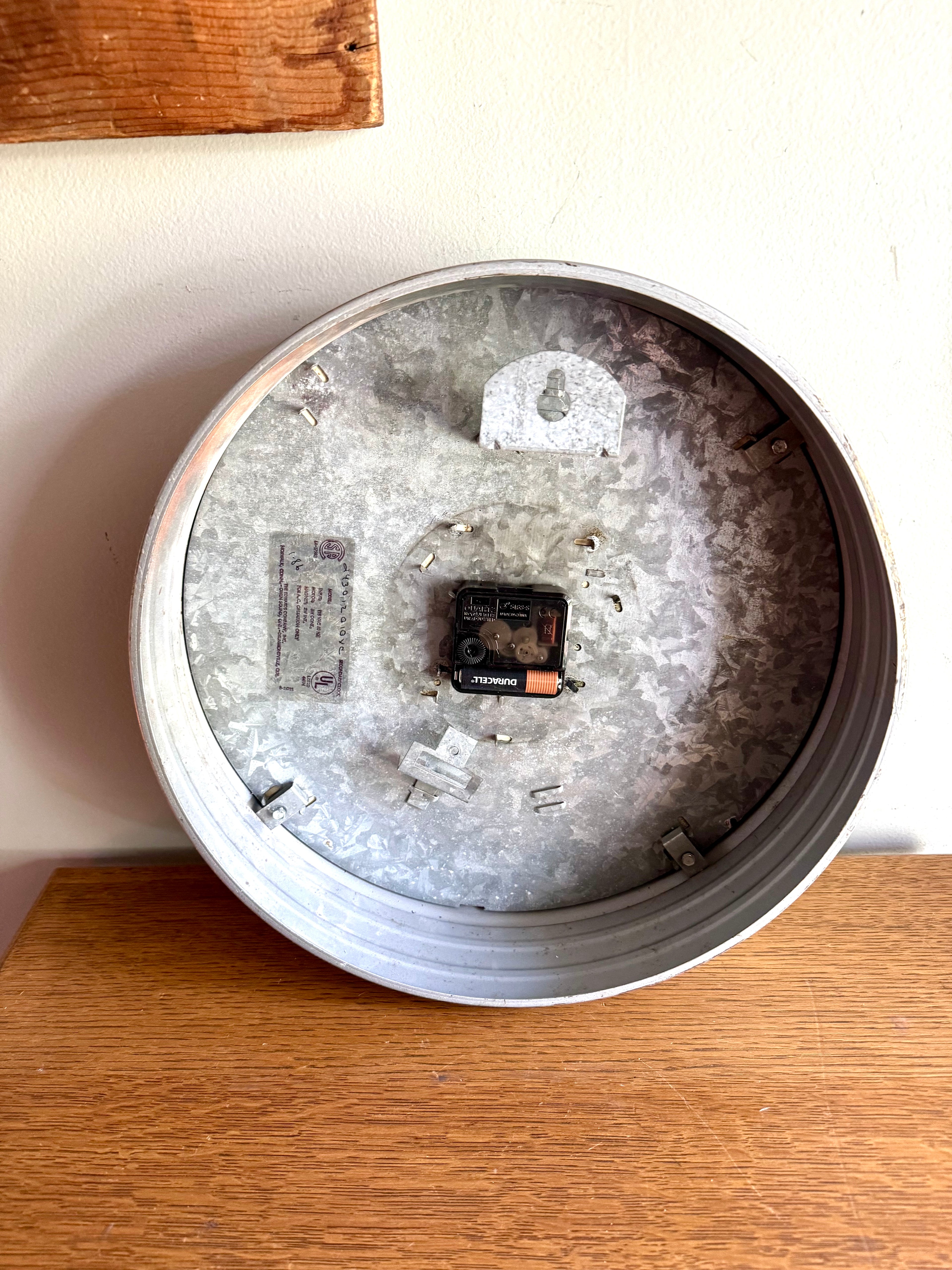 Vintage Bubble Glass Edwards School Clock | Battery Converted Edwards Wall Clock| Industrial Wall Clock| Edwards Battery Operated Wall Clock