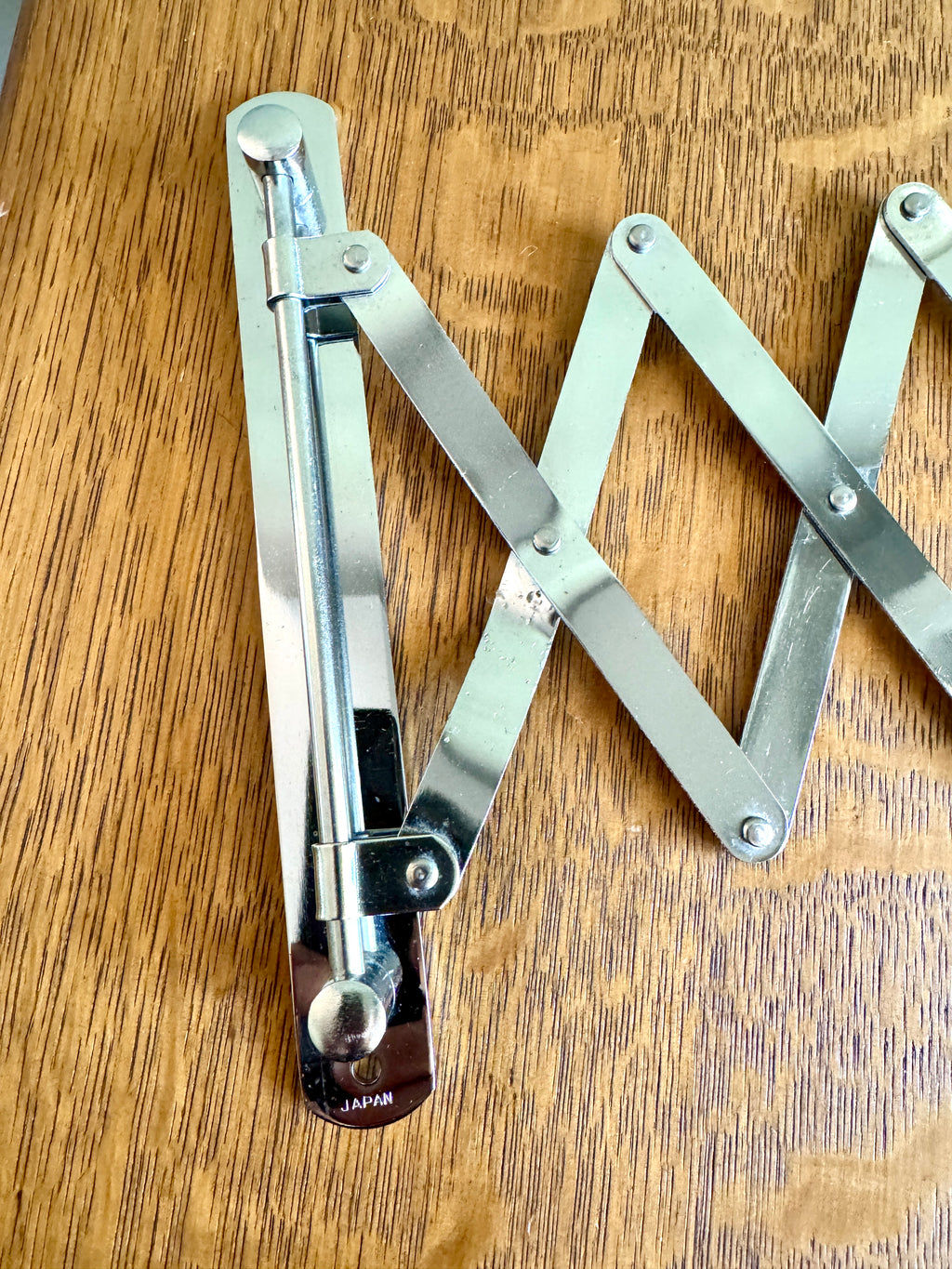 Vtg Extended Accordion/Scissor Chrome Rectangular Bathroom Mirror - Shaving/Barber Wall Mirror - Magnification Side