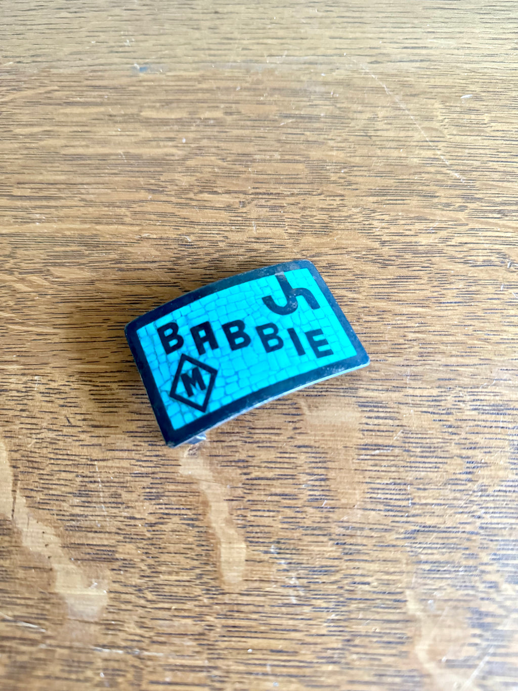 Vintage Mexican Silver and Turquoise Belt Buckle | Signed Sterling Turquoise Belt Buckle | Babbie Mexican Silver Buckle