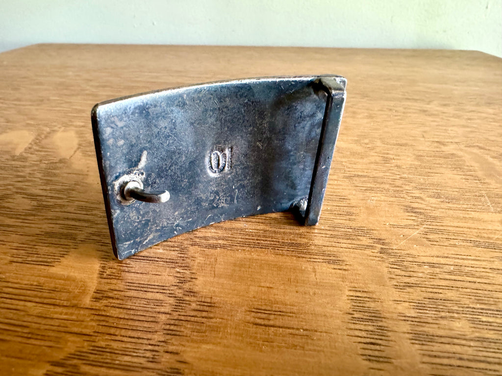 Vintage Mexican Silver and Turquoise Belt Buckle | Signed Sterling Turquoise Belt Buckle | Babbie Mexican Silver Buckle