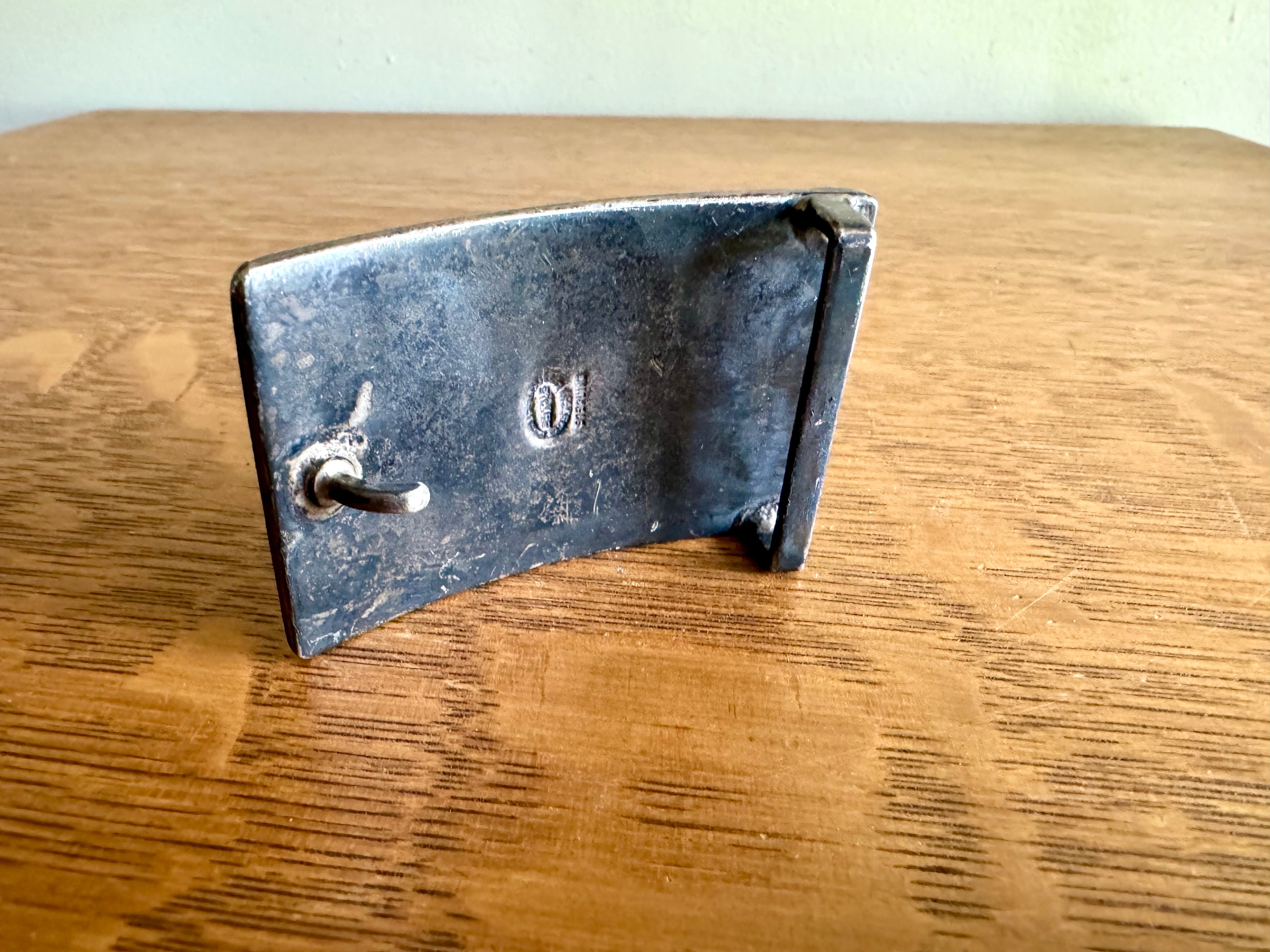 Vintage Mexican Silver and Turquoise Belt Buckle | Signed Sterling Turquoise Belt Buckle | Babbie Mexican Silver Buckle