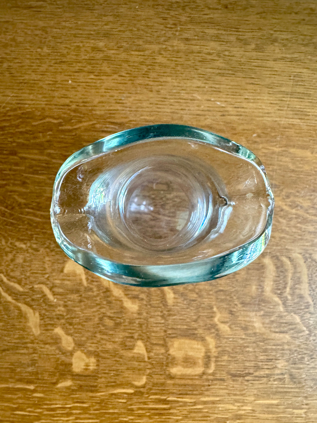 Vtg Double Flared Glass Decanter ~ Thick Glass Double Spout Carafe