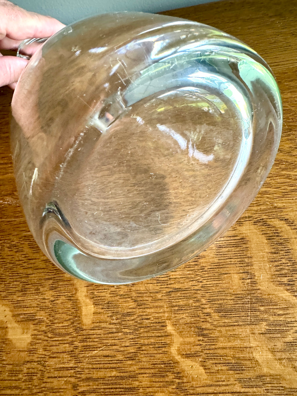 Vtg Double Flared Glass Decanter ~ Thick Glass Double Spout Carafe