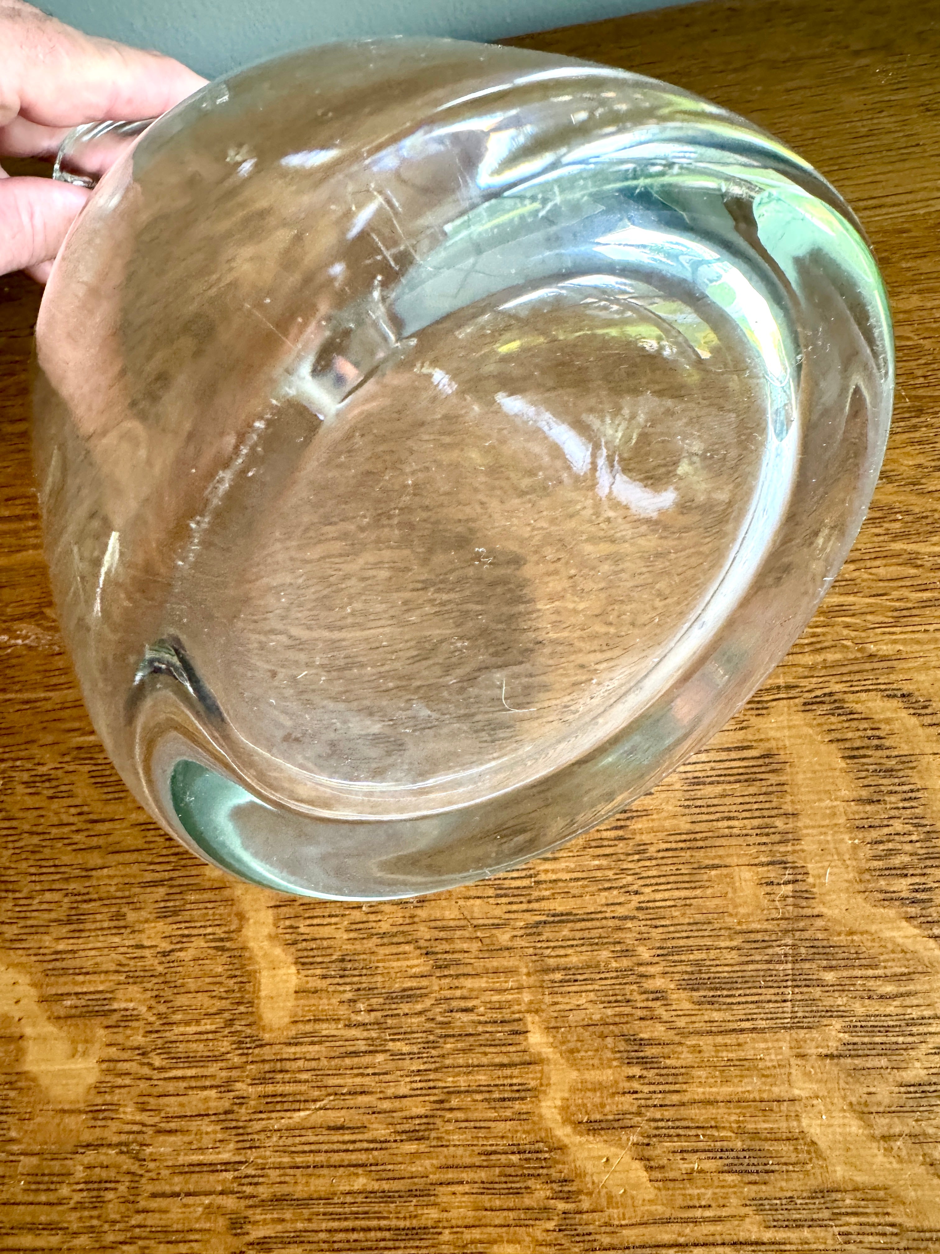 Vtg Double Flared Glass Decanter ~ Thick Glass Double Spout Carafe