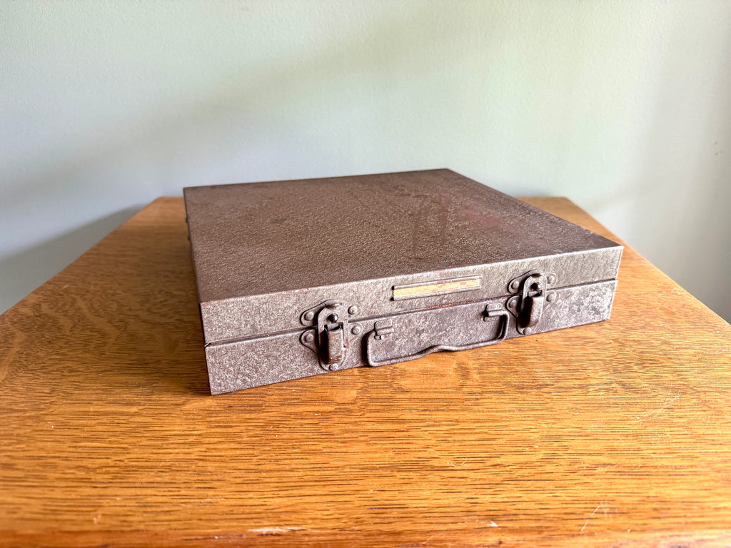 Vtg Fordeco Slide File Case Filled With Slides ~ Metal 35MM Film Slide Case