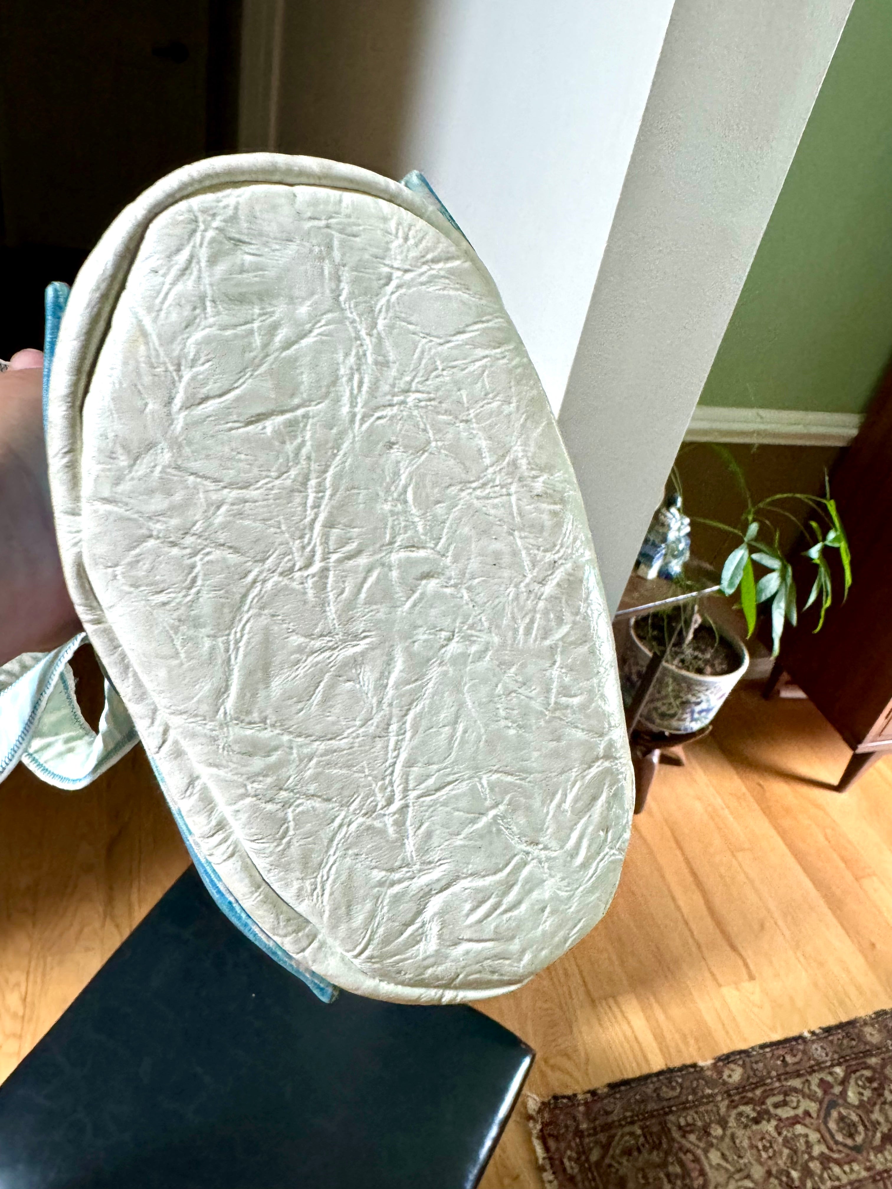 Vintage White Golf Themed Handbag | Handmade Golfing Bag | Blue Golf Purse | Golfer Gift | Golf Themed Purse  | Textured Vinyl Golf Handbag