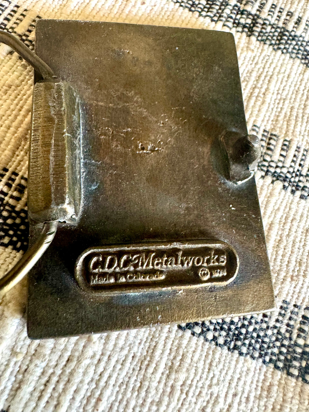 Vintage Solid Brass Little Girl Picking Flowers Belt Buckle | Brass Buckle | CDC Metalworks Girl Under Tree Brass Belt Buckle