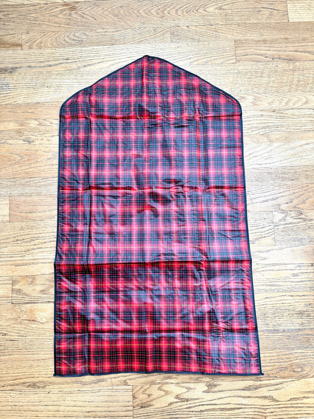 Vtg Jiffy Garment Cover in Original Package ~ Red Plaid Suit Garment Bag