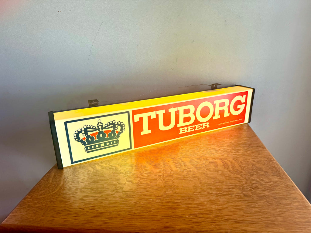 Vintage Tuborg Beer Lighted Sign | Tuborg Beer Advertisement Light | Carling Brewering Co. Lighted Sign | Rare Beer Sign | Lighted Bar Sign