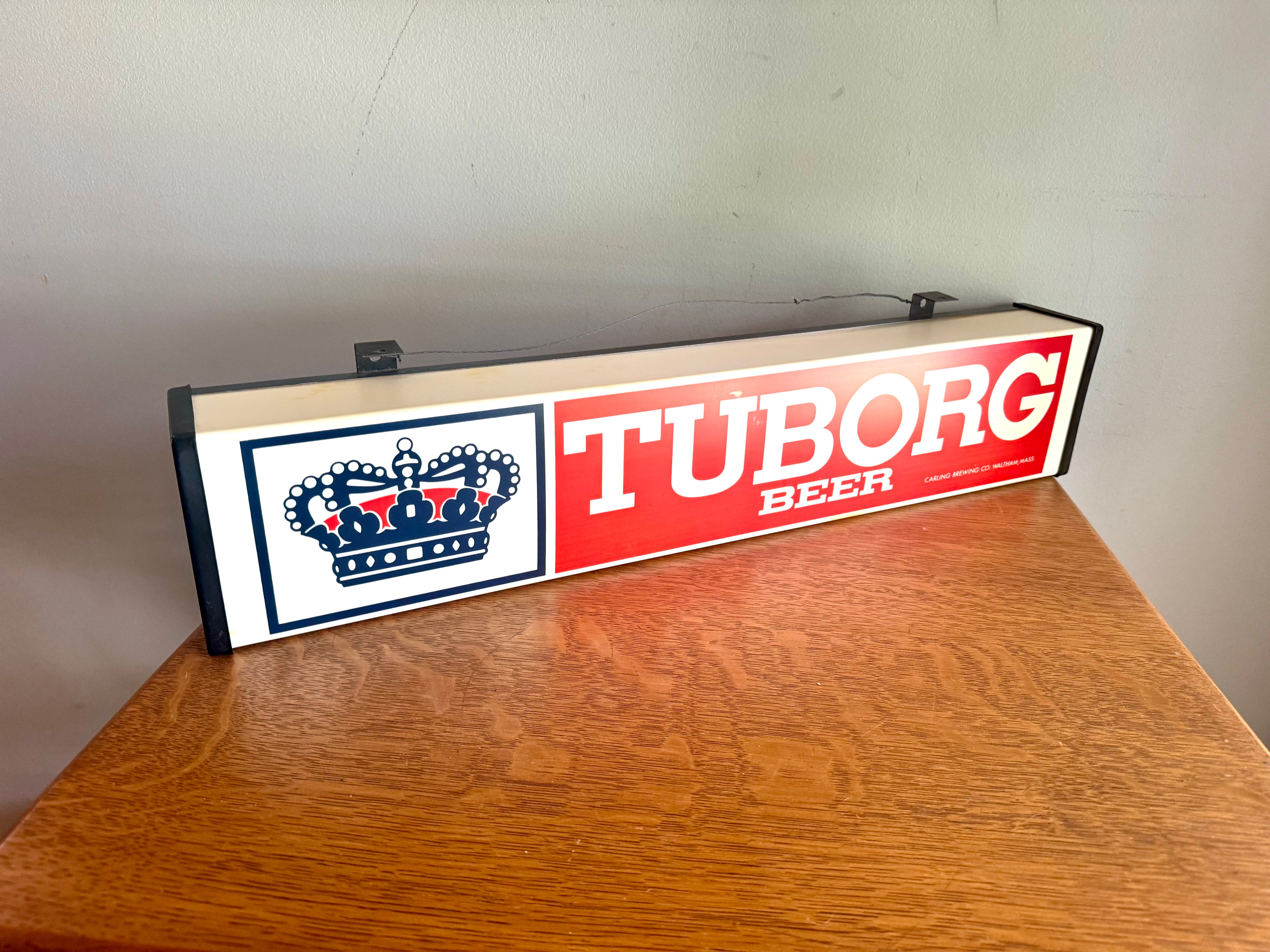 Vintage Tuborg Beer Lighted Sign | Tuborg Beer Advertisement Light | Carling Brewering Co. Lighted Sign | Rare Beer Sign | Lighted Bar Sign