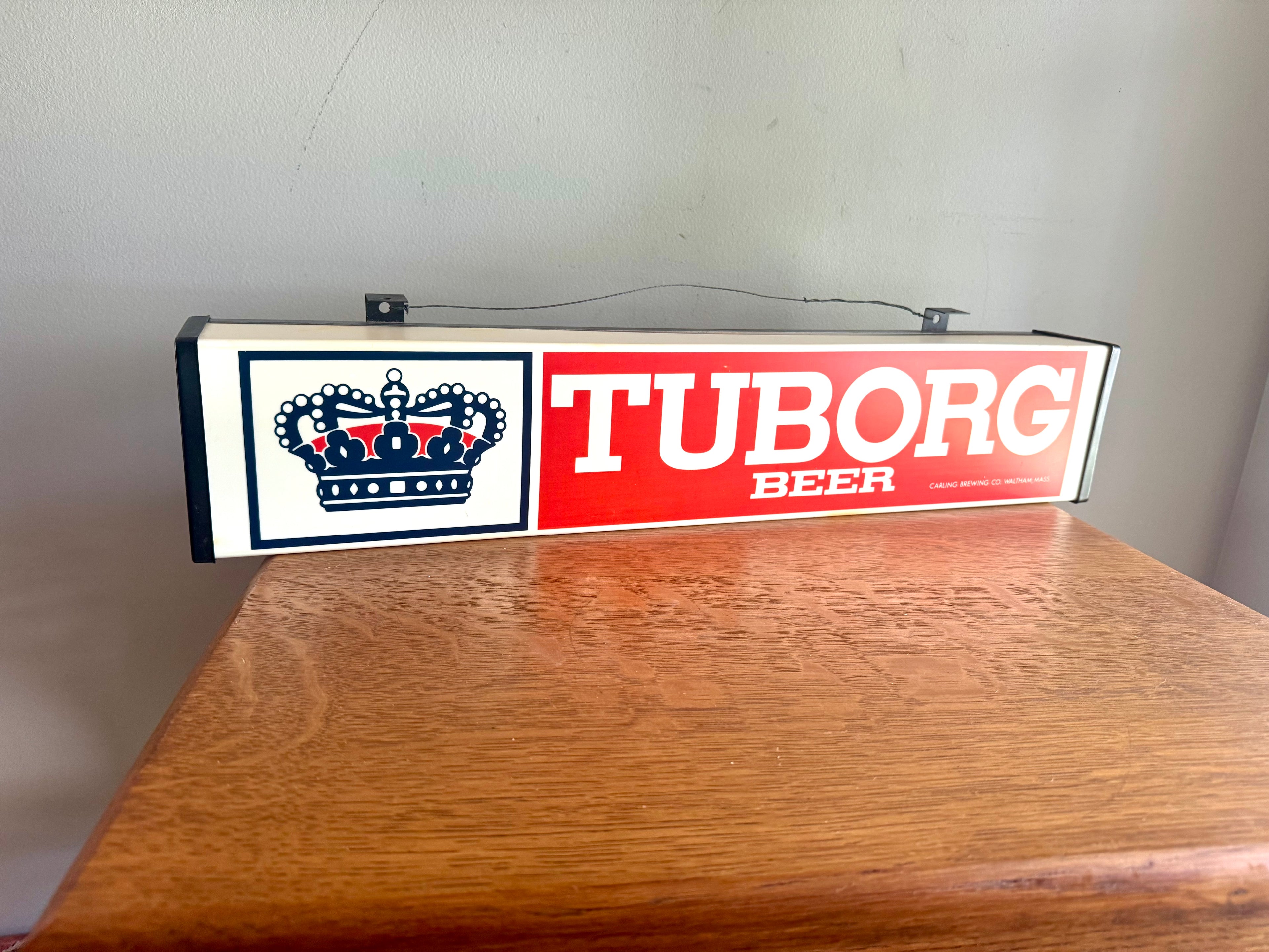 Vintage Tuborg Beer Lighted Sign | Tuborg Beer Advertisement Light | Carling Brewering Co. Lighted Sign | Rare Beer Sign | Lighted Bar Sign