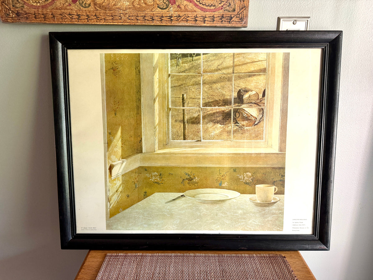 Framed Andrew Wyeth "Ground Hog Day" Print ~ Philadelphia of Museum Abrams Color Pint Lithograph