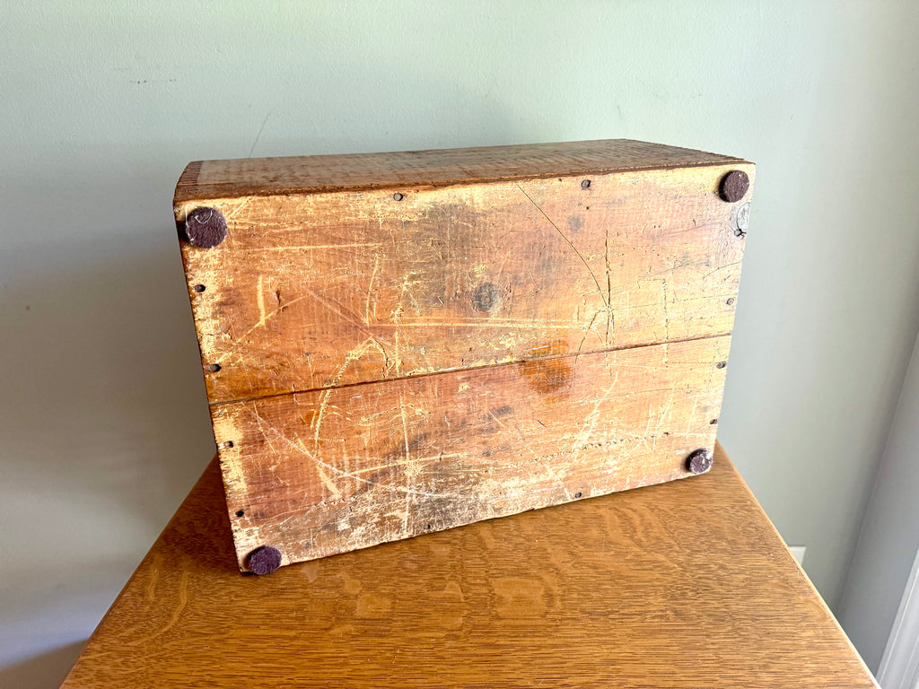 Vintage Dupont Dynamite Red Cross Crate | Antique Dupont Dynamite 60% Strength Box | Wood Dovetailed Red Cross Dupont Dynamite Wood Crate