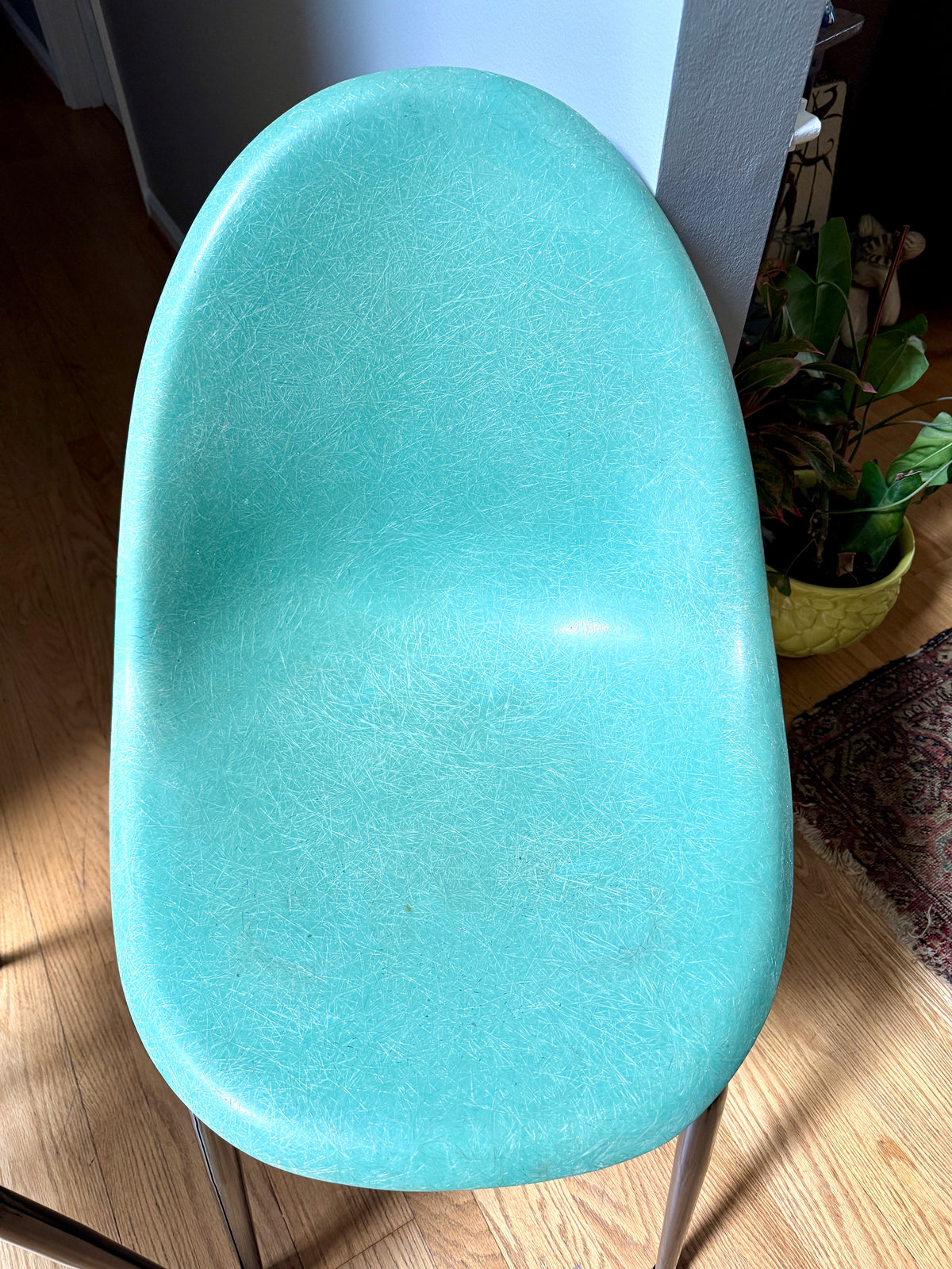 Pair of 1960's Mid-Century Modern Teal Chromecraft Fiberglass Molded Shell Chairs ~ Pair of MCM Teal Fiberglass Shell Chairs (2 Pairs available)