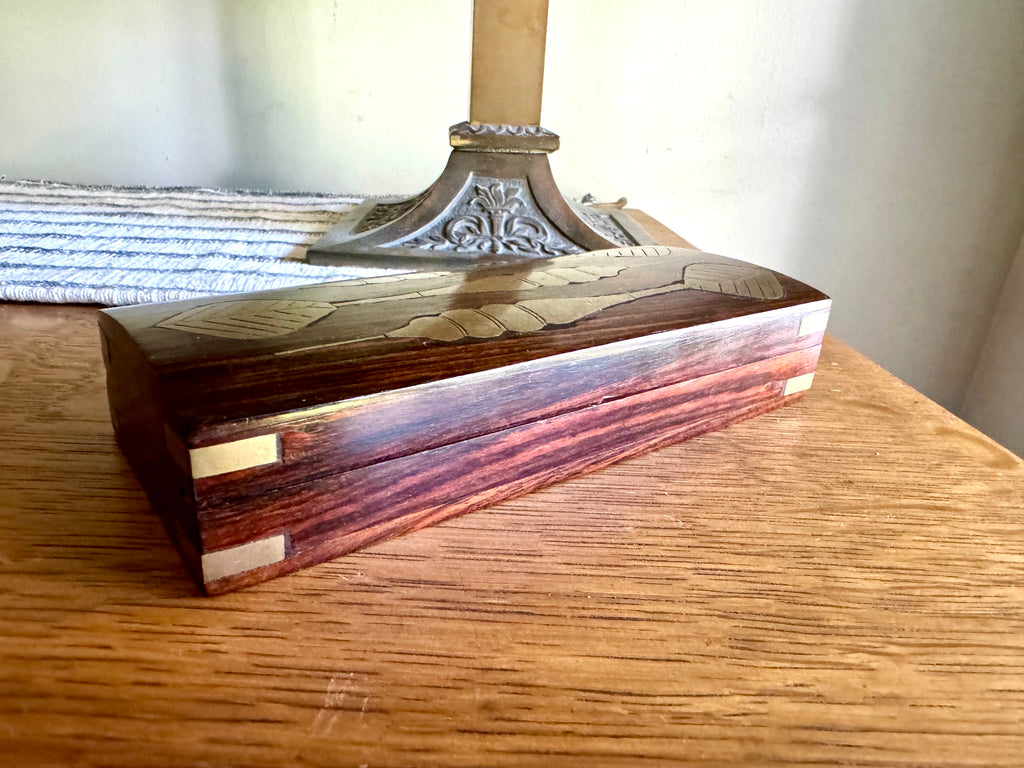 A Unique Wooden Dart Case With Brass Inlay | Dart Storage Box | Dart Traveling Case With Brass Dart Inlays