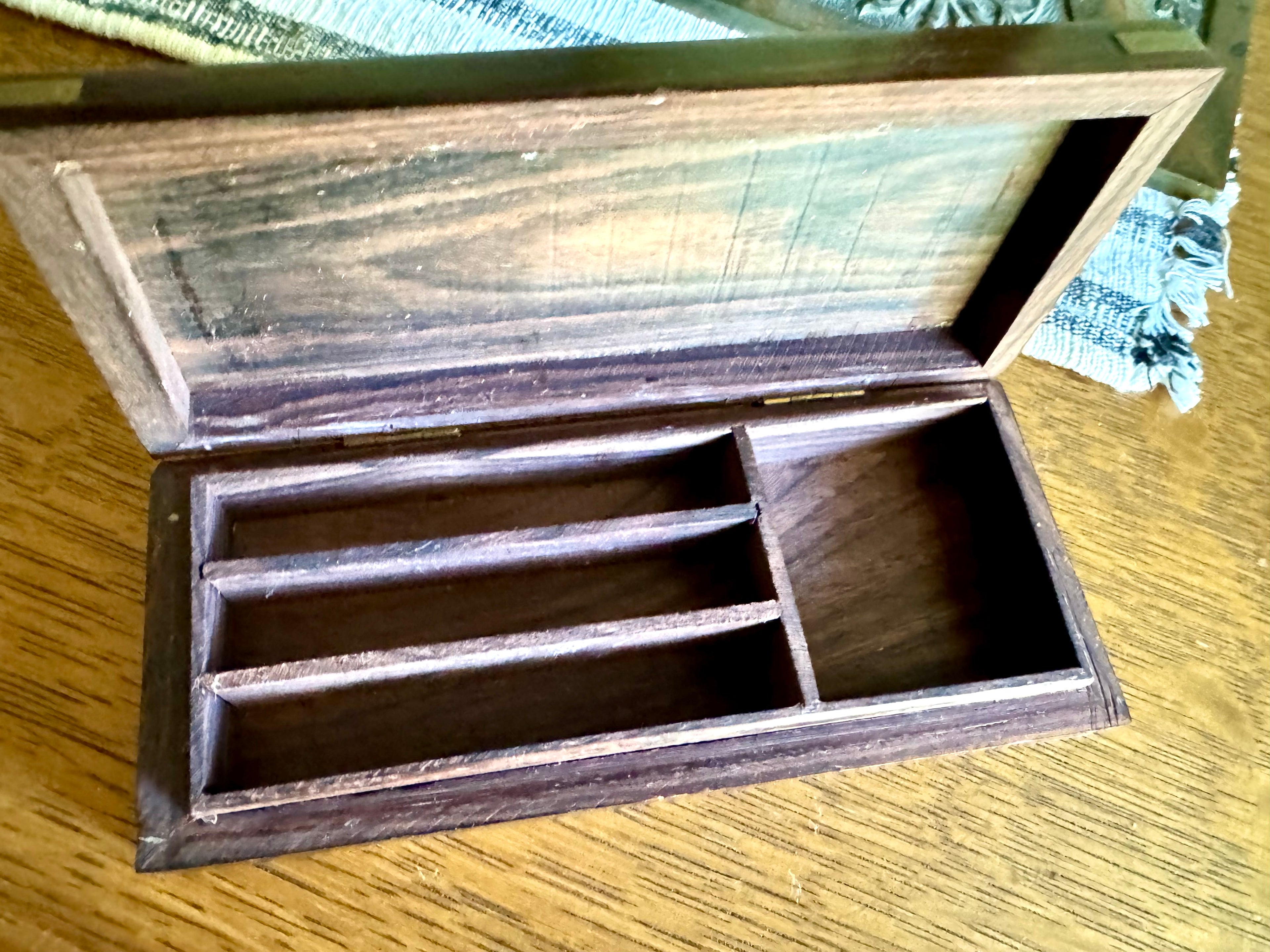 A Unique Wooden Dart Case With Brass Inlay | Dart Storage Box | Dart Traveling Case With Brass Dart Inlays