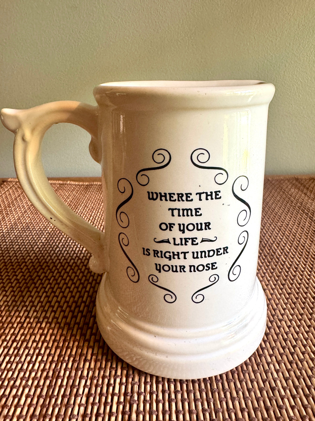 Vintage “Your Father’s Mustache” Beer Stein or Coffee Style Mug