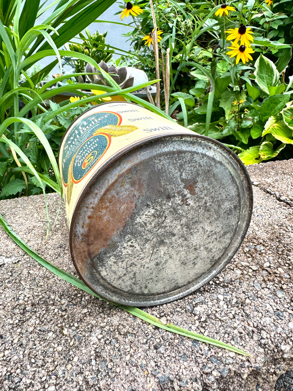 Vtg Swift's Peanut Butter Tin ~ Swift & Company Litho Peanut Butter Tin