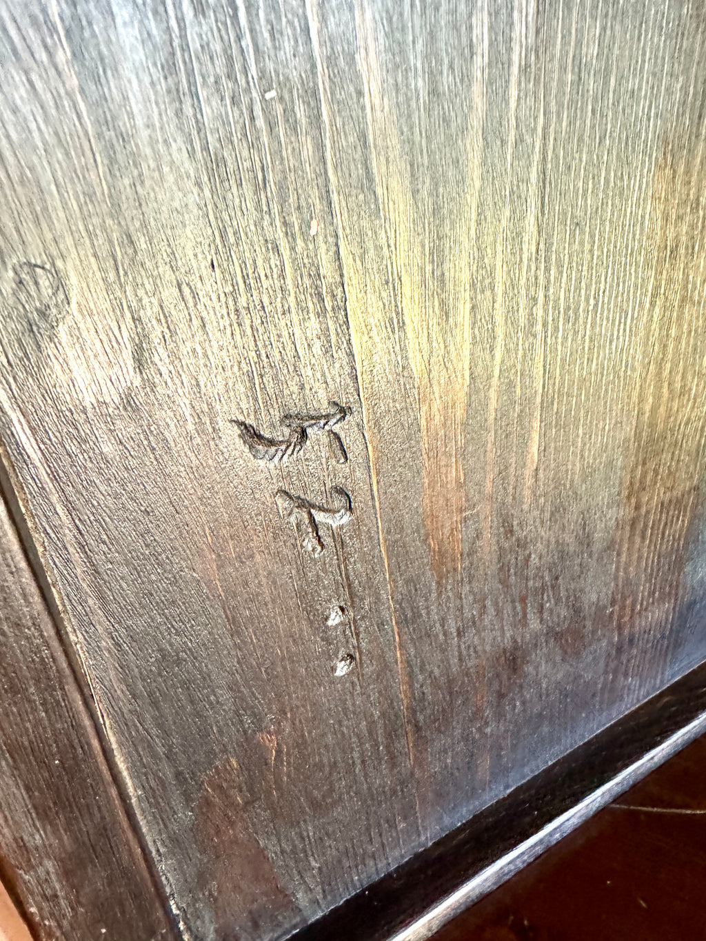 Chinese Cabinet with 2 Drawers and 2 Doors ~ Antique Asian Pine Distressed Cabinet ~