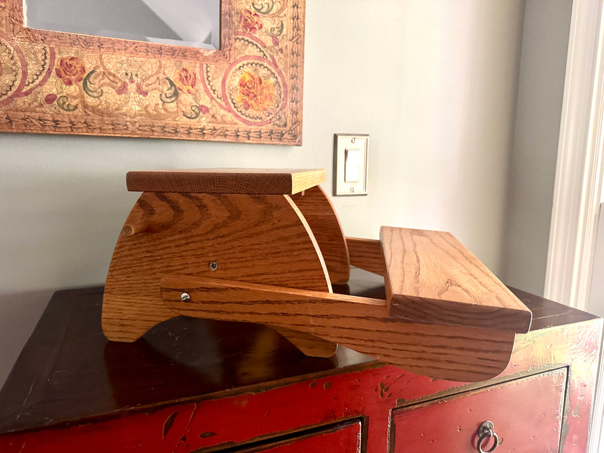 Vtg Wooden Child's Convertible Step Stool Chair ~ Wood Step Stool Chair ~