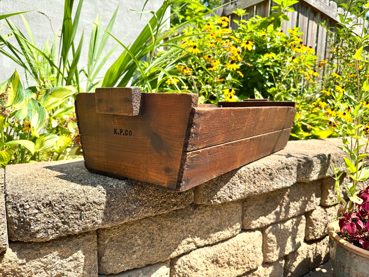 Antique Wooden Grape Crate ~ Wood Vineyard Crate ~ 29" Rustic Wood Grape Gathering Crate