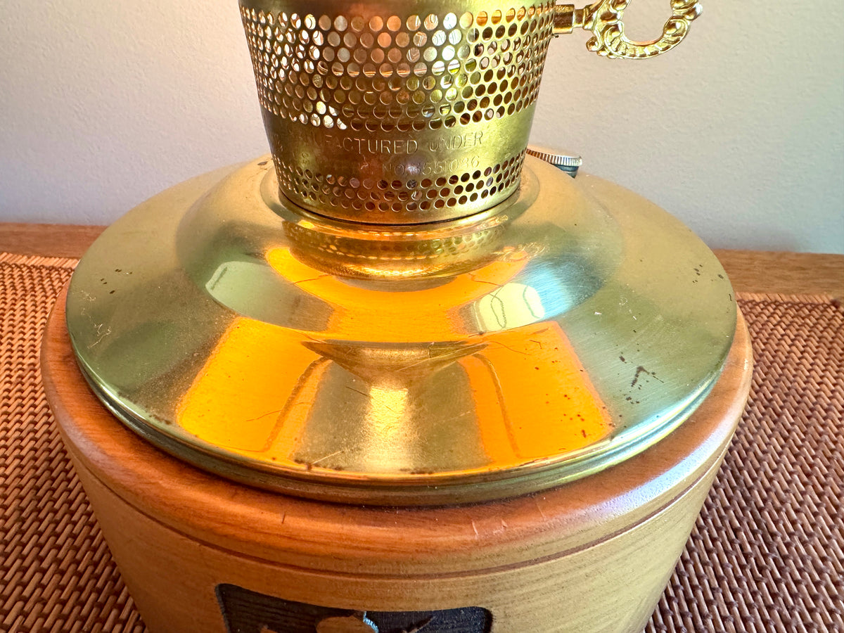 Vtg Aladdin Model 23 Mariner Converted Shelf Kerosine Lamp ~ Maritime Aladdin Model 23 Electric Lamp