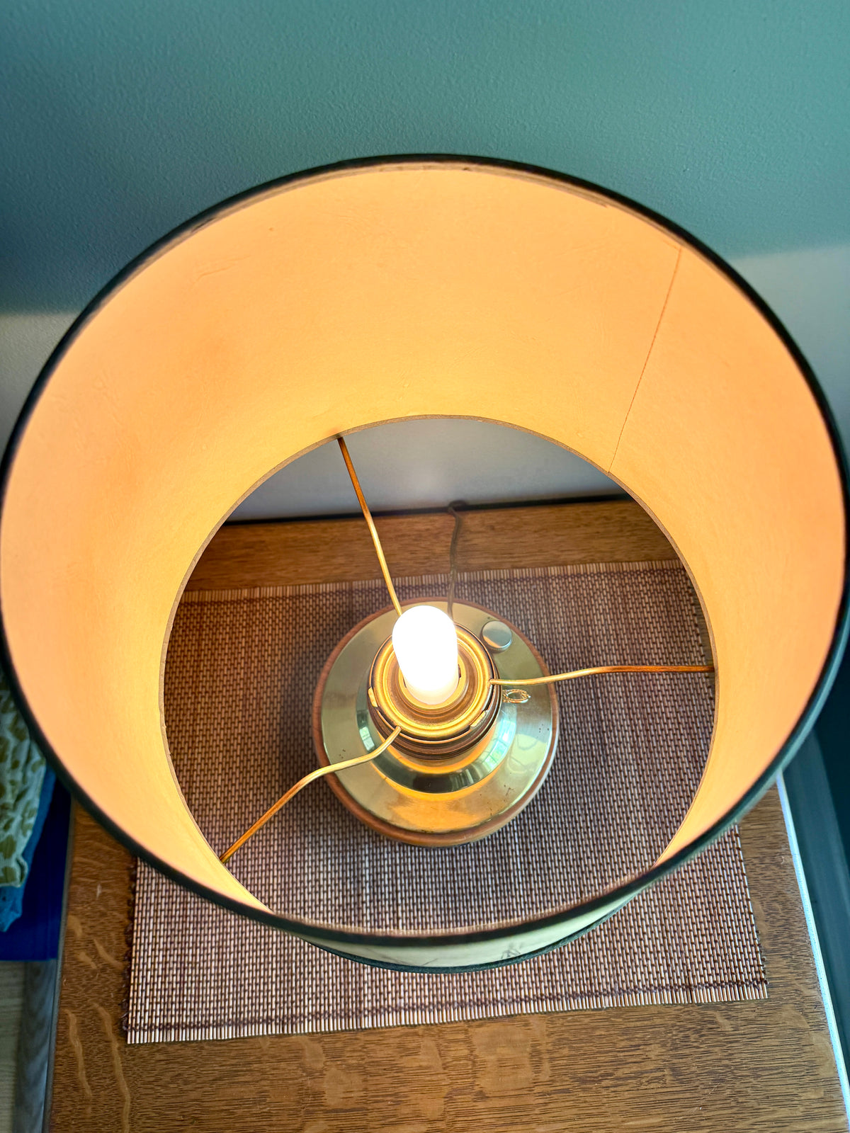 Vtg Aladdin Model 23 Mariner Converted Shelf Kerosine Lamp ~ Maritime Aladdin Model 23 Electric Lamp