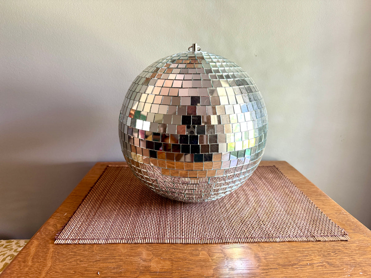 Vtg Lumaseries Mirrored 12" Disco Ball ~ 12" Mirror Disco Ball