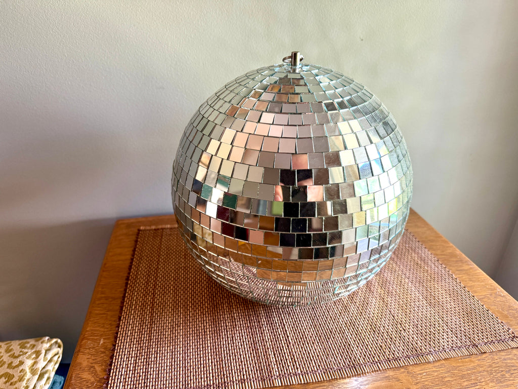 Vtg Lumaseries Mirrored 12" Disco Ball ~ 12" Mirror Disco Ball