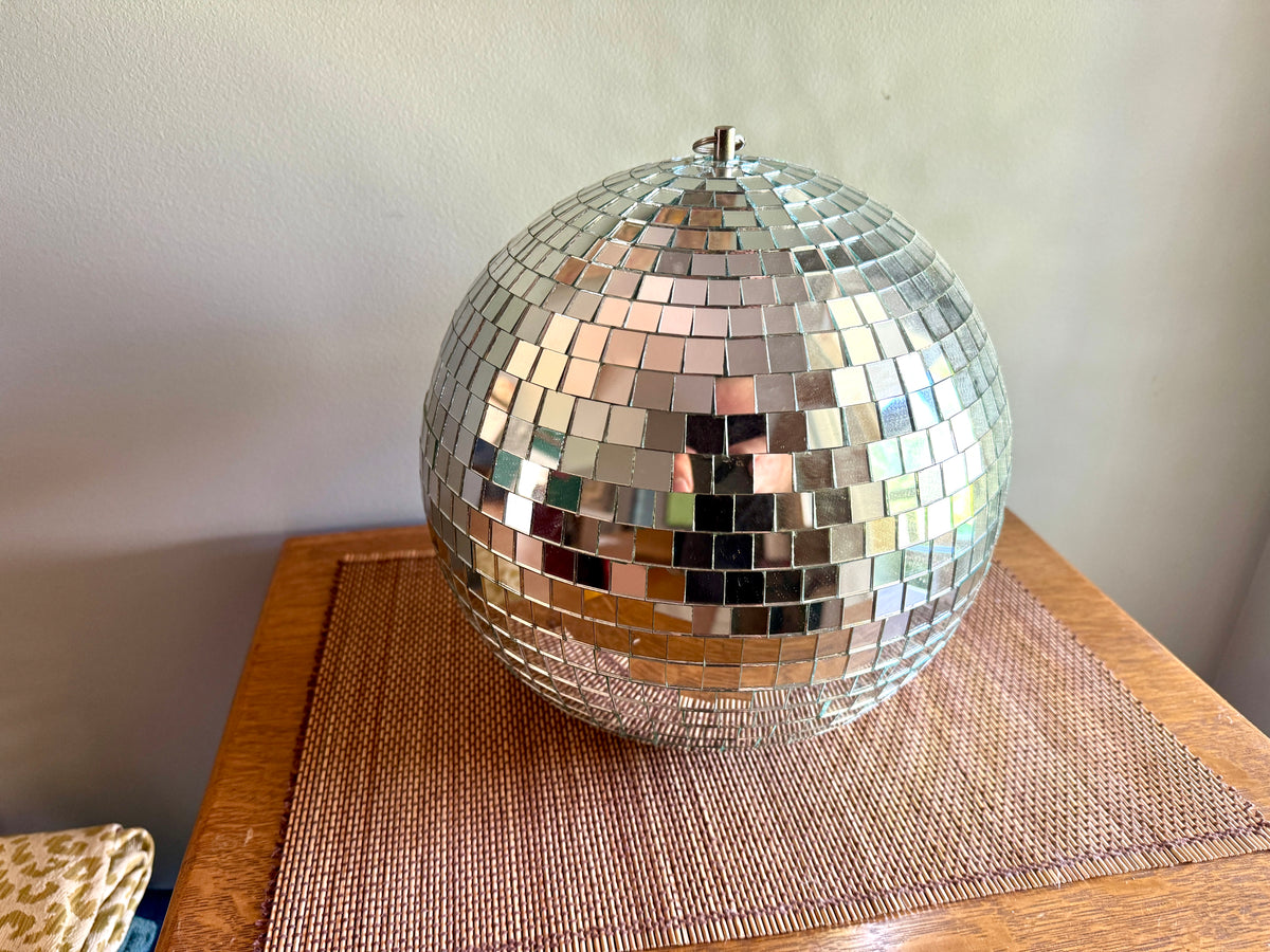 Vtg Lumaseries Mirrored 12" Disco Ball ~ 12" Mirror Disco Ball