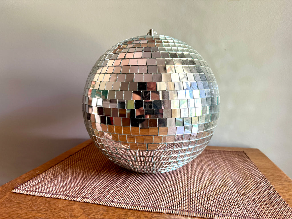 Vtg Lumaseries Mirrored 12" Disco Ball ~ 12" Mirror Disco Ball